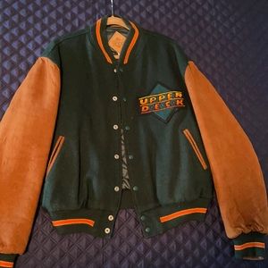 Upper Deck Vintage Varsity Patch Jacket Large